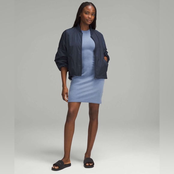 Lululemon Ribbed Softstreme Slim-Fit Tank Dress | Oasis Blue | 12 - Picture 1 of 5